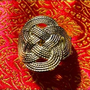 Silver stretchy ring